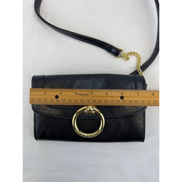 Enzo Angiolini Wallet On A Chain Removable 46" Strap Black Style EB Ginna woc - Picture 6 of 7